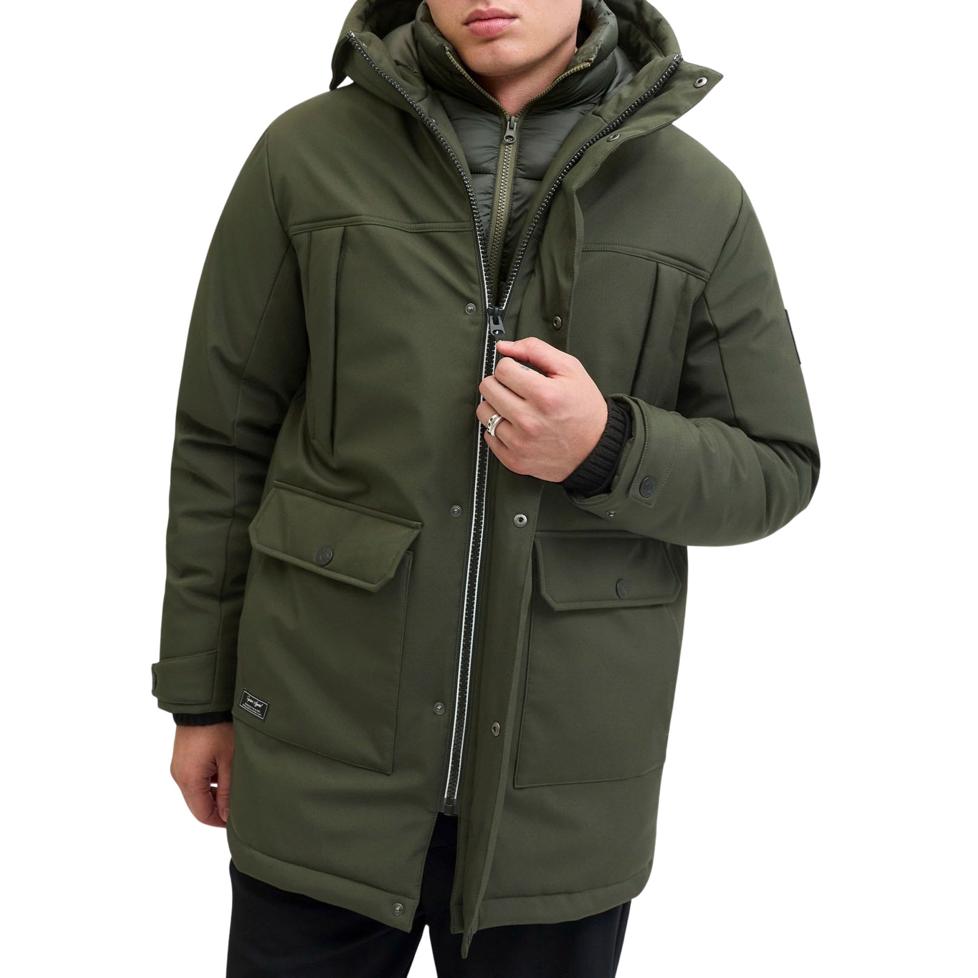 Jack & Jones Finn Softshell Parka Winterjas Heren | PlutoSport